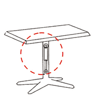 Mesa rebatível para escritório